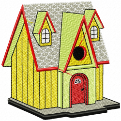 Bird Houses Embroidery Design 9 Bird Houses Embroidery Design 9